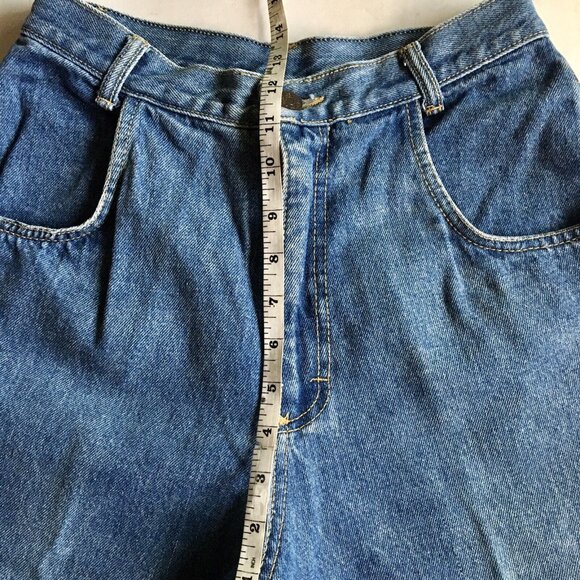 Vintage 80's Cherokee Women's Mom Tapered Jeans Size 11 26Wx28.5L Zipper Pockets - Picture 8 of 9